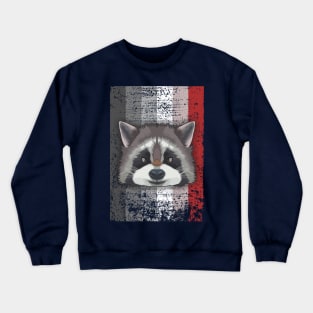 Rabies Pride Flag With Raccoon Crewneck Sweatshirt